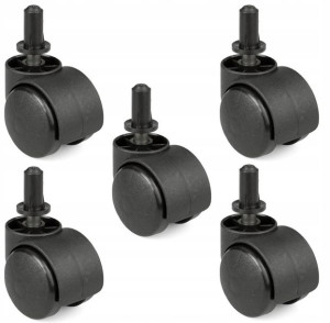 5 X Kółko Meblowe Plastik 50 Mm Fi 8 Z Trzpieniem