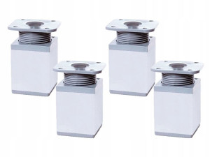 4 x Nóżka meblowa kwadratowa H-60 aluminium reg.
