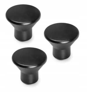 3x Gałka Meblowa Uchwyt Fi 24 Mm Czarny Połysk