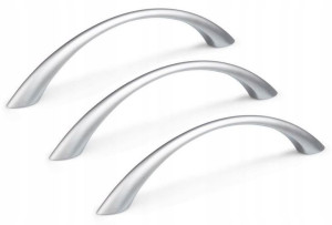 3x Uchwyt Meblowy Aluminium Do Szafek L-96 Mm Alu