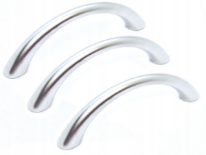 3x Uchwyt Meblowy Aluminium Do Szafek L-64 Mm Alu