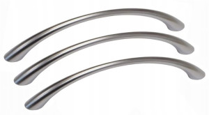 3x Uchwyt Meblowy Aluminium Do Szafek L-128 Mm Alu