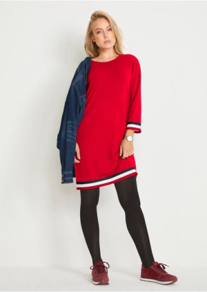 Bonprix Dresowa Casualowa Sukienka Rękaw 3/4 Oversize Mini 44-46 939374