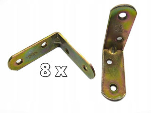 8x Kątownik stalowy 50x50x20 Wspornik Łącznik