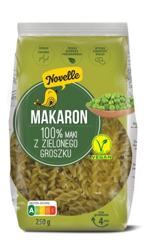 Novelle Makaron świderki z zielonego groszku 250 g