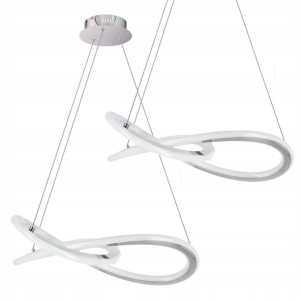 Lampa sufitowa wisząca LED żyrandol plafon chrom