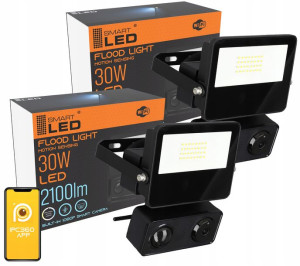 Halogen LED lampa z czujnikiem ruchu kamera wifi