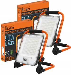 Halogen budowlany naświetlacz LED 50W akumulator