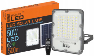 Lampa solarna halogen naświetlacz LED czujnik 50W