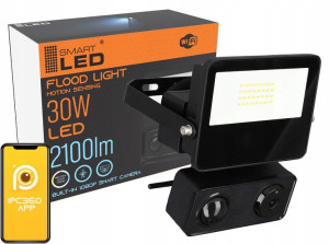 Halogen LED lampa z czujnikiem ruchu kamera wifi