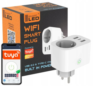 Gniazdko WiFi inteligentne Tuya ładowarka USB
