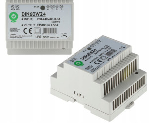Zasilacz Led Na Szynę Din Domofon Pos 5a 60w 24v