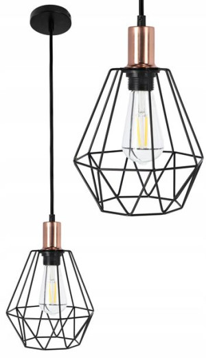 Lampa wisząca sufitowa diament LOFT retro żyrandol