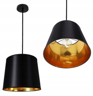 Lampa wisząca LED sufitowa abażur żyrandol czarna