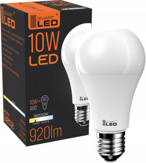 Żarówka E27 LED 10W ciepła biała CCD A60