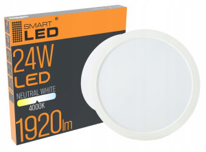 Panel Led Podtynkowy Plafon Sufitowy 24w