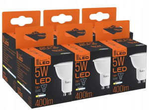 ŻARÓWKA LED GU10 5W Ciepła Biała - 3000K