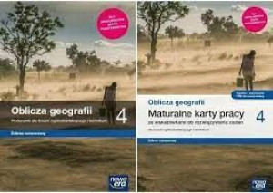 ZESTAW Oblicza geografii 4 ROZSZ NE Podręcz+Karty