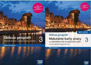 ZESTAW Oblicza geografii 3 ROZSZ Podręcznik +karty