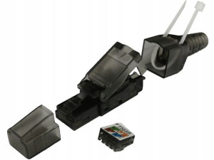 Wtyk RJ45 UTP kat.6 POE+ beznarzędziowy gruby drut