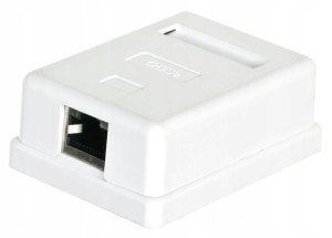 Gniazdo natynkowe Alantec GN005 kat. 5e FTP białe
