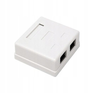 Gniazdo natynkowe 2xRJ45 Alantec GN004 białe