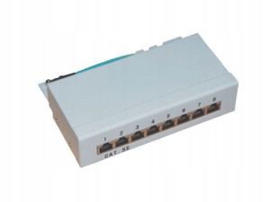 Patchpanel 8 x RJ45 STP CAT.5e natynkowy