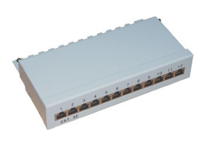 Patchpanel Base Link 12xRJ45 STP CAT.5e natynkowy