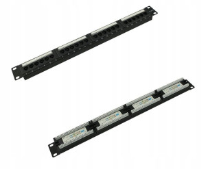 Patchpanel 24 porty RJ45 UTP CAT.5e 19" 1U