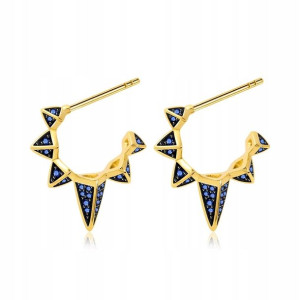 GNOCE - Kolczyki Triangle Blue Hoop