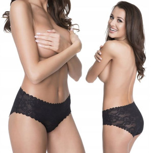 Julimex Bellie Figi Ciete laserowo czarny S