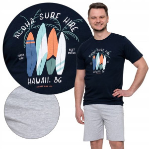 Piżama męska Moraj 5000-003 krótki rękaw ALOHA 2XL