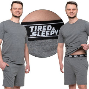 Piżama męska Moraj 5500-004 krótki rękaw TIRED S