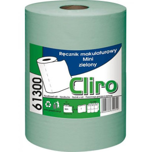 Ręcznik papierowy w rolce mini 12 szt. 1 warstwa 65 m zielony makulatura