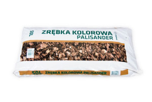 Zrębki ozdobne kora kolorowa 50l - zrębka dekoracja kol. palisander