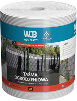 Taśma Ogrodzeniowa Pp Biała 19cm X 26m Na Ogrodzenie Płot Osłona Paneli