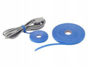 Opaska rzepowa do kabli 5m/9mm niebieska 5m