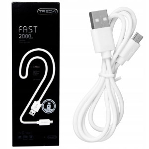 Kabel Usb-c Fast Charge Szybkie Ładowanie 2m Biały
