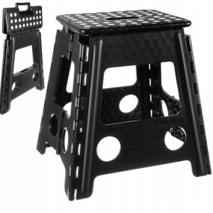 Krzeslo Skladane Taboret Stolek Czarny 39 Cm