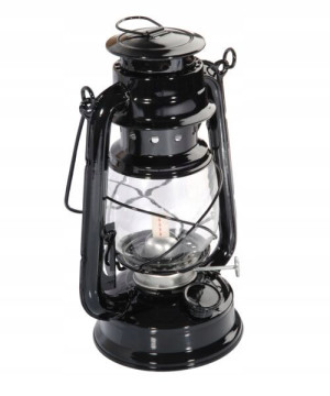 Lampa Naftowa Duża Czarna Lampy Naftowe 24cm