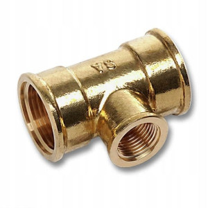 Trójnik mosiężny 1"x3/4" Sanha redukcyjny GW