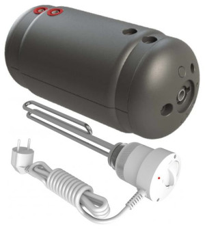 Bojler + Grzałka CWU Dwupłaszcz ELEKTROMET 100 L