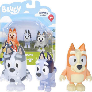 Bluey Figurka Bingo Socks Muffin 3-pak Kuzyni z Bajki 13040