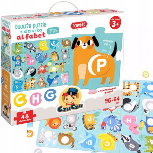 Czuczu Duże Puzzle Z Dziurką Alfabet +3