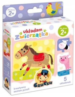 Czuczu Układam Zwierzątka Puzzle 5 Układanek +2