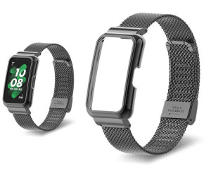 Pasek METALOWY do Huawei Band 7 CZARNY