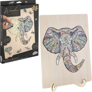 Grafix Puzzle drewniane konturowe 137 el. Słoń