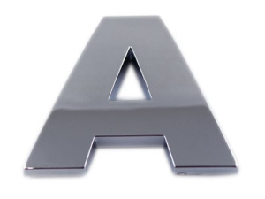 Emblemat Litera Literka Cyfra Cyfry Chrom A A
