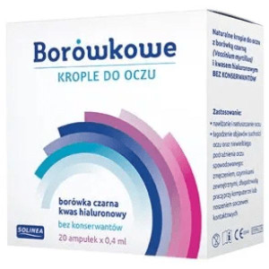 Borówkowe krople do oczu, bez konserwantów, 0,4 ml x 20 ampułek
