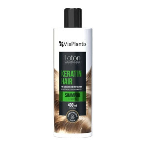 VisPlantis, szampon do włosów zniszczonych i łamliwych z keratyną, 400 ml